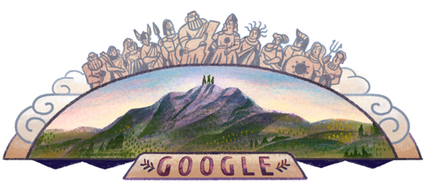 Google entra en agosto celebrando el ascenso al monte Olimpo con un 'doodle'